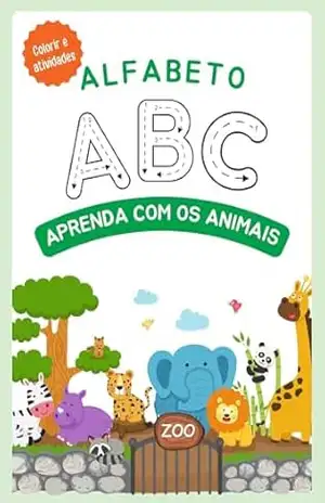 Alfabeto: Aprenda com os Animais – Livro de atividades para colorir – Carol Castro