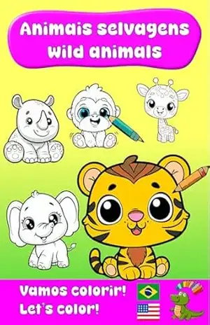 Animais selvagens: Aprenda os nomes dos animais em português e inglês enquanto se diverte! – RODRIGO HORTENCIANO