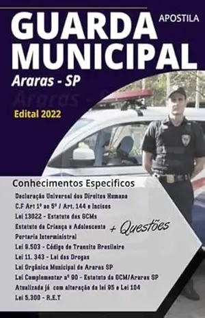 Apostila Concurso Guarda Municipal De Araras Sp – Edital 2022 – Paschoal Ogliano