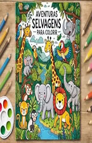Aventuras Selvagens para Colorir: Desenhos Incríveis de Animais do Mundo Todo – Varios  Autores