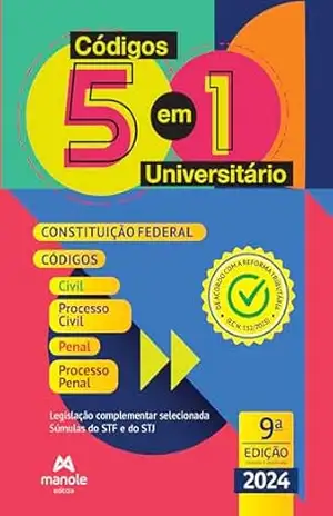 Códigos 5 em 1 universitário – Editoria Jurídica da Editora Manole
