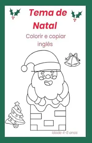 Colorir e copiar em inglês tema natalino - Louise  Jotha