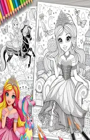 Desenhos Para Colorir – PRINCESAS: CONTEM 15 PAGINAS PARA COLORIR PDF – CAROLYNY  FRANCO