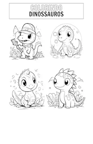 Dinossauros para Colorir – Diversão Criativa que Estimula a Imaginação do seu Filho! - Quelle Lima