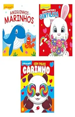 Kit Diversão no Banho – Kit com 3 Livrinhos de Banho – On Line Editora