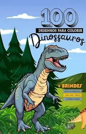 LIVRO PARA COLORIR DINOSSAUROS: UMA AVENTURA INCRÍVEL – TASMANA SANTANA