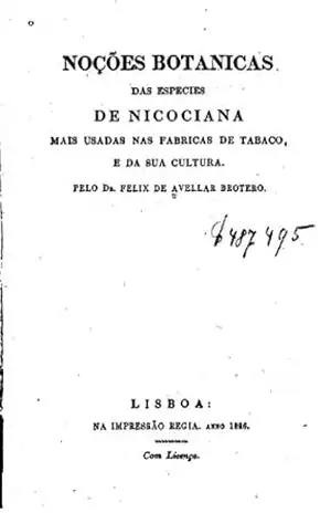 Noções botanicas das especies de Nicociana - Felix de Avellar Brotero