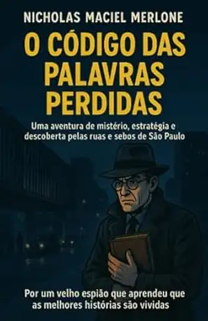 O Código das Palavras Perdidas: Uma aventura de mistério, estratégia e descoberta pelas ruas e sebos de São Paulo. Por um velho espião que aprendeu que as melhores histórias são vividas. – NICHOLAS MACIEL MERLONE