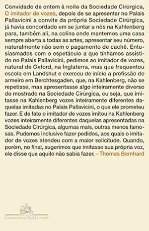 O imitador de vozes – Thomas Bernhard