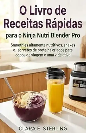 O Livro de Receitas Rápidas para o Ninja Nutri Blender Pro: Smoothies altamente nutritivos, shakes e sorvetes de proteína criados para copos de viagem e uma vida ativa – Clara E.  Sterling