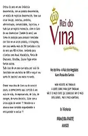 REI DO VINA A RAIZ DOS NEGÓCIOS: Primeira Parte – Icaro Santos