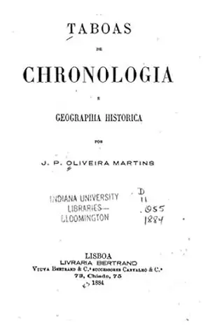Taboas de chronologia e geographia historica - J. P. Oliveira Martins
